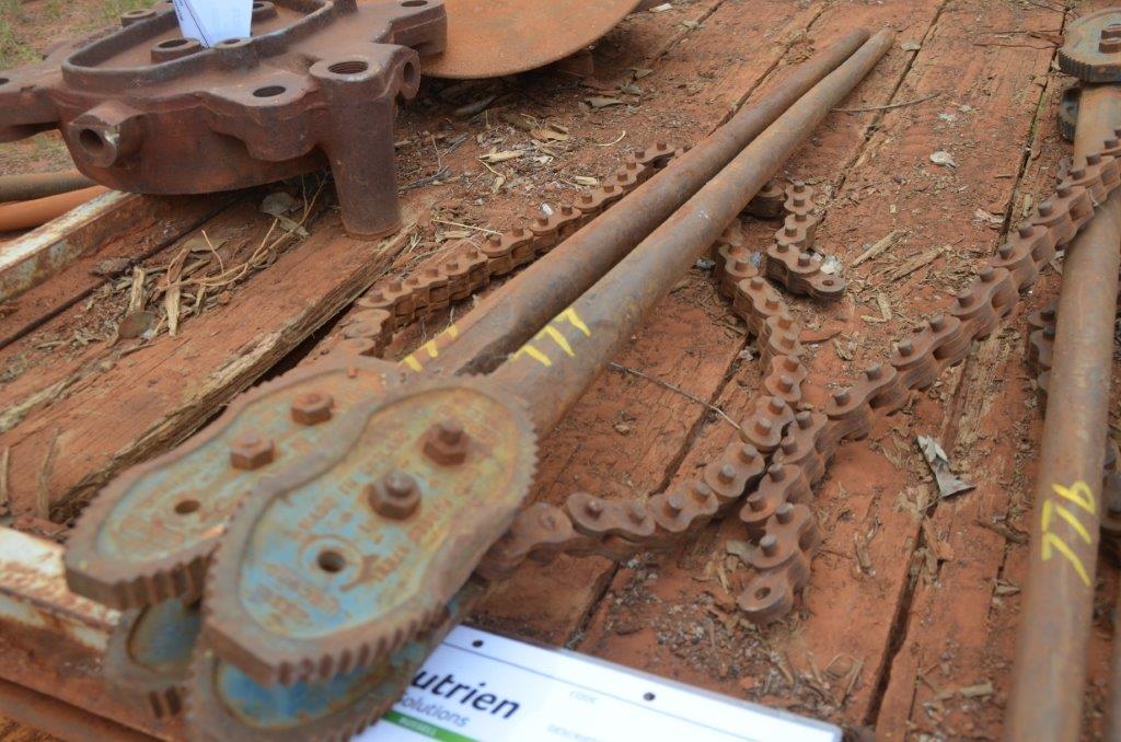 Lot 777 PAIR OF LARGE CHAIN TONGS AuctionsPlus