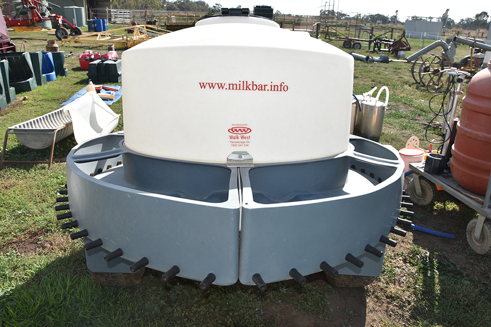 Lot 151 Westwalk 500 litre 50 teat calf feeder trailer AuctionsPlus