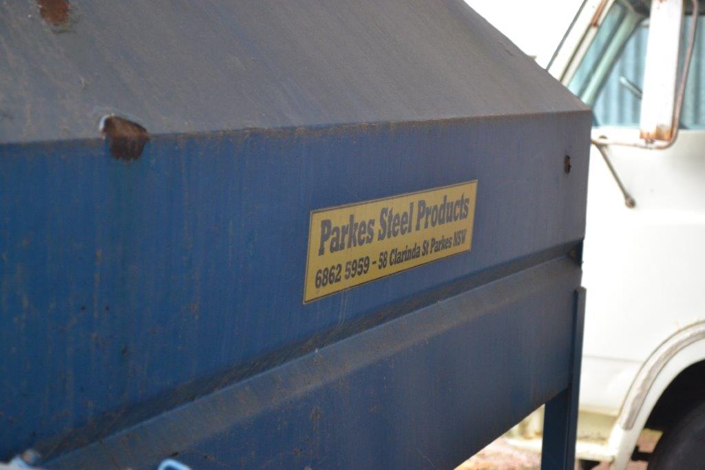 Lot 18 Parkes Steel Grouper Bins x Fertilizer AuctionsPlus