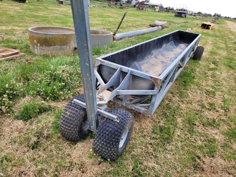 Lot 43 6m Leed Feed Trough on Wheels AuctionsPlus