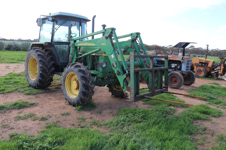 Lot 128 John Deere 2650 Cab Tractor W John Deere 542 Self 