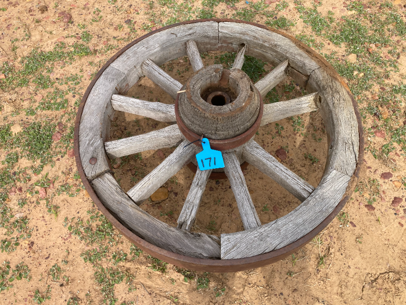 Lot 171 Single wagon wheel AuctionsPlus