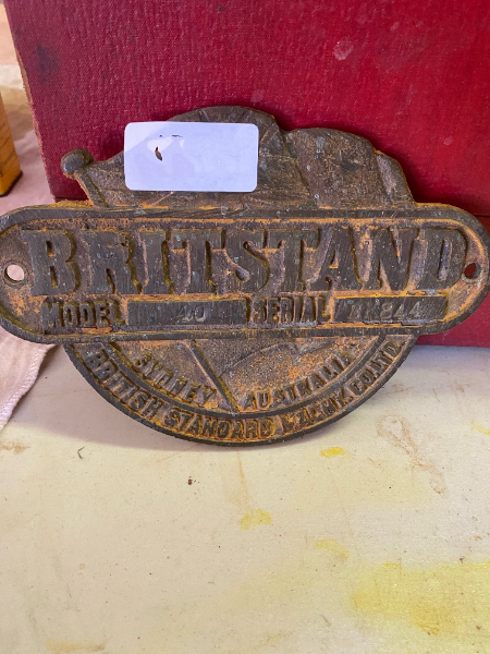 Lot 140 - Britstand Plough Badge - cast iron | AuctionsPlus