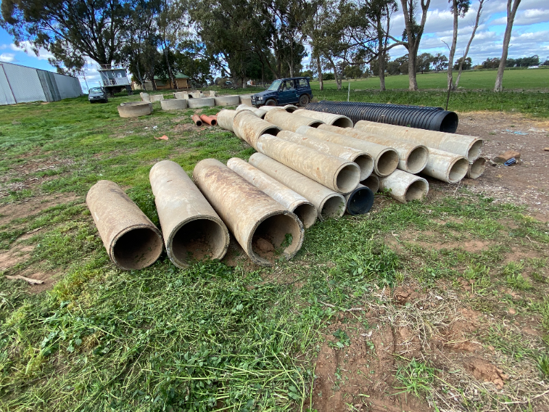 Lot 152 Qty Concrete Irrigation Pipe AuctionsPlus