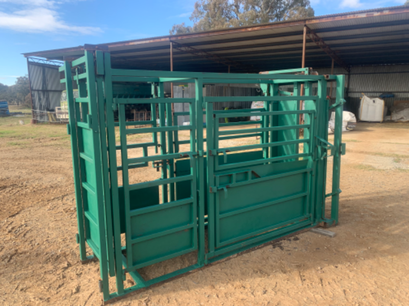 Lot 36 - CARINYA CATTLE CRUSH WITH SIDE & VET GATES | AuctionsPlus