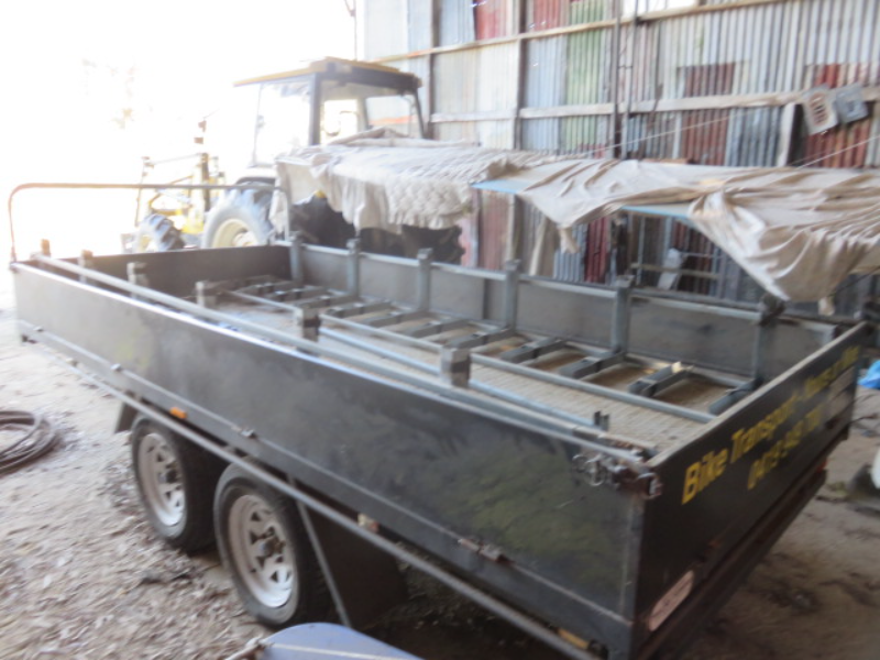 Lot 12 - 2015 Tandem Axle Steel Trailer With 12 Bike Rack (Not Reg ...