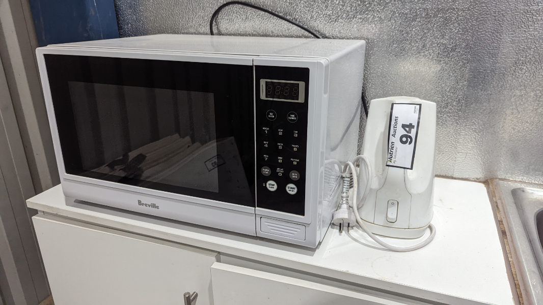 Lot 94 Breville Microwave & Sunbeam Kettle AuctionsPlus