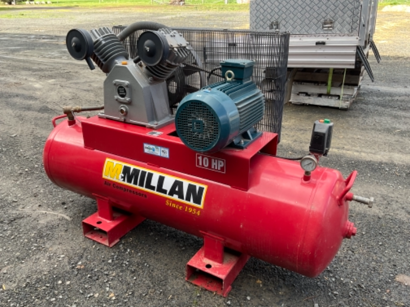 Lot 43 McMillan Air Compressor. AuctionsPlus