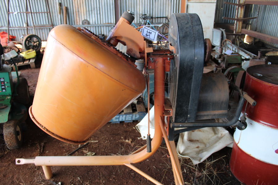 Lot 69 Westmix Cement Mixer. Hardly Used. Electric Motor. 3.5 Cubic
