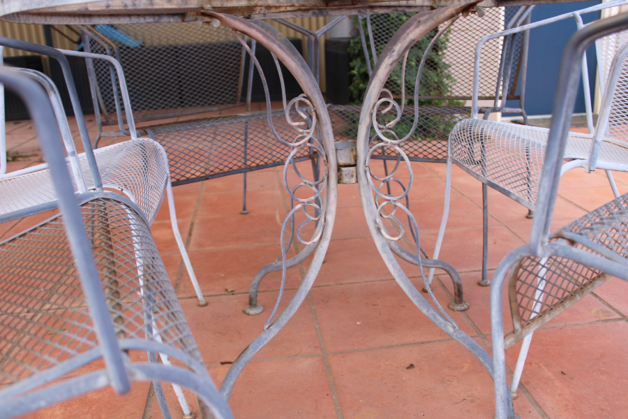 Lot 129 6 Seat Metal Garden Setting AuctionsPlus