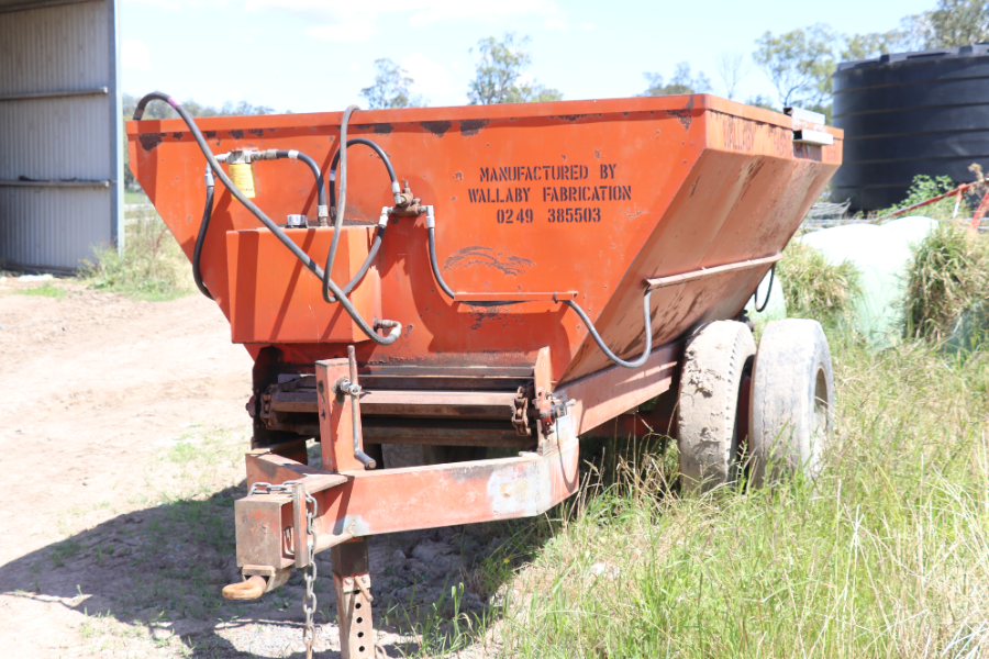 Lot 216 Wallaby Fabrication 8 Cubic Meter Spreader AuctionsPlus