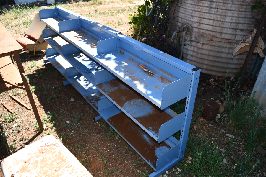 Lot 297 Blue shelving 2.7m AuctionsPlus
