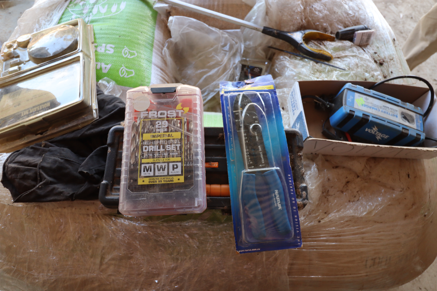 Lot 119 Toolbox, Wire Crimper & Drill Bits AuctionsPlus