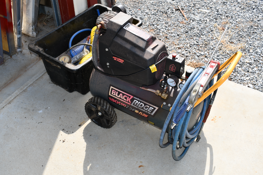 Lot 15 Black Ridge air compressor AuctionsPlus