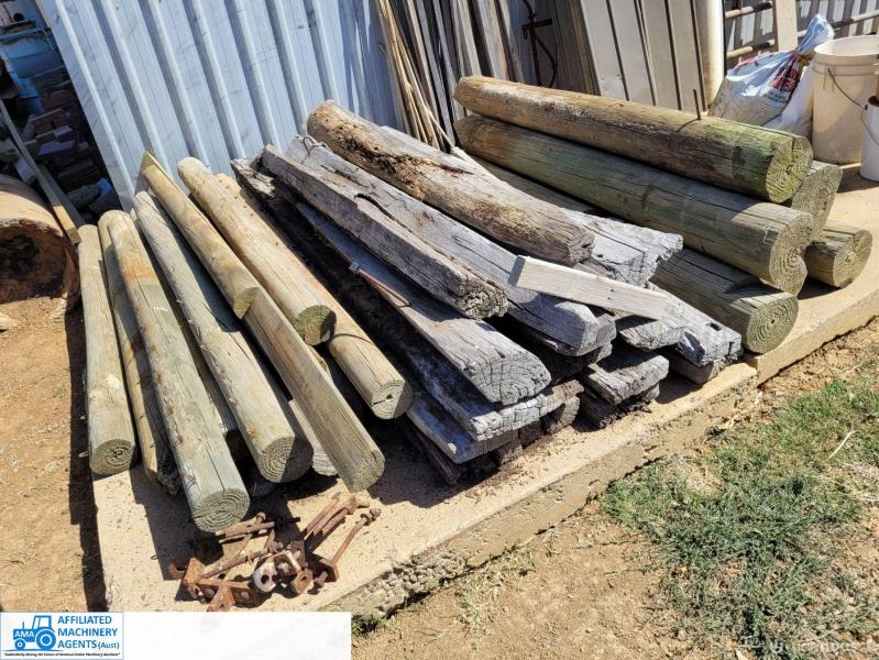 Lot 147 Assorted Timber & Pine Fence Posts AuctionsPlus