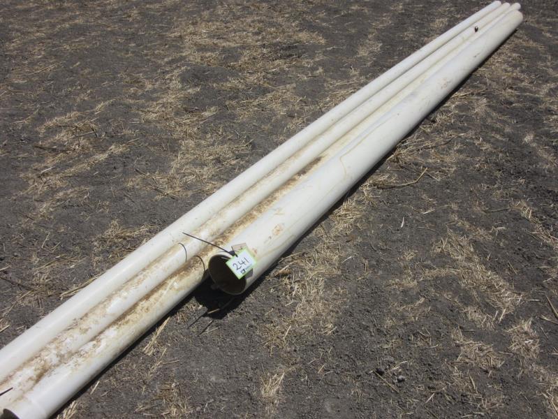 Lot 241 3 x 90mm storm PVC pipe & 1 x 6” PVC pipe AuctionsPlus