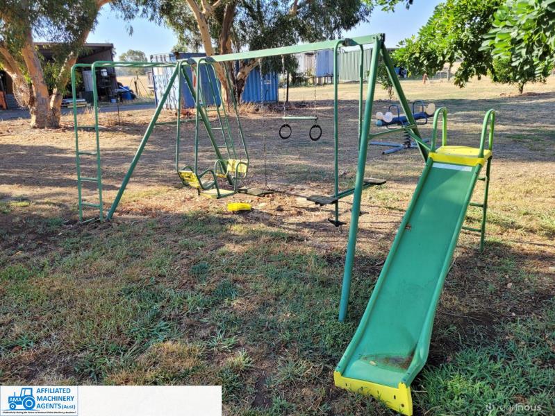Lot 125 Hills Swing Set with Slide AuctionsPlus