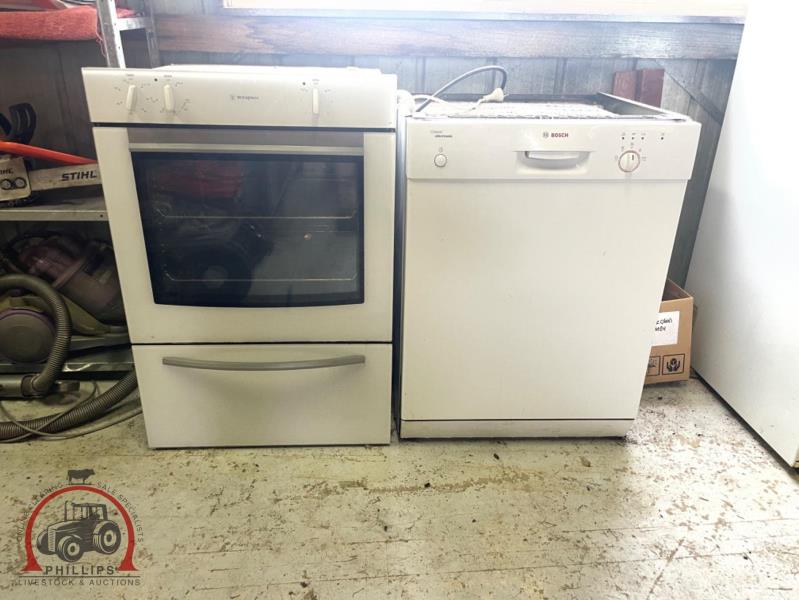 Lot 93 Westinghouse oven and Bosch dishwasher AuctionsPlus