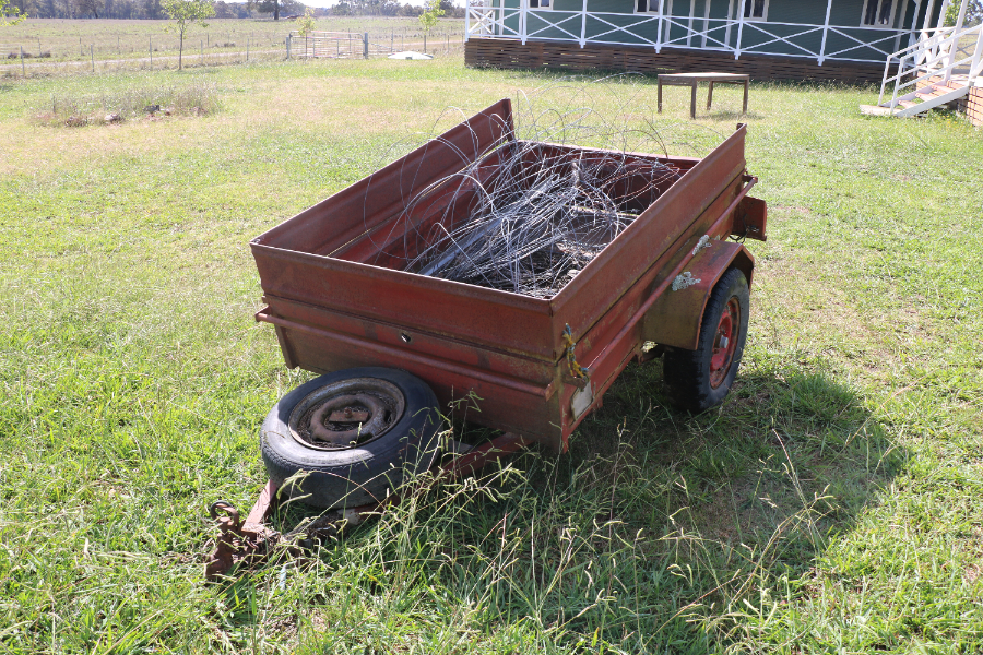 Lot 63 Farm trailer for fencing AuctionsPlus