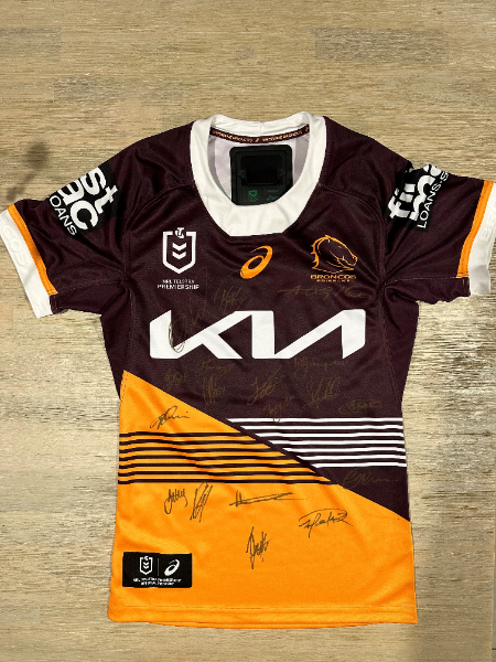 Signed Brisbane Broncos 2022 Jersey, blush2022