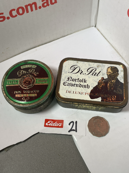 dr pat tobacco tin value Lot 21 - Dr Pat Irish Mixture Pipe Tobacco 2oz Tin