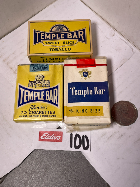 Lot 100 - Temple Bar Blended Cigarettes 20pk Package