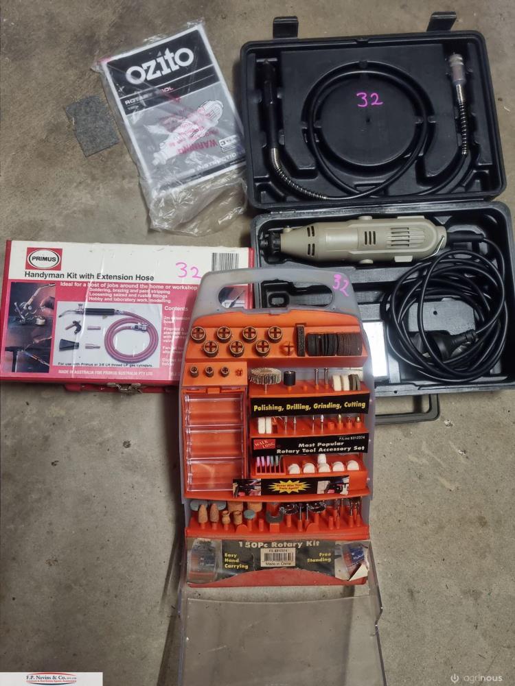 Lot 32 OZITO Die Grinder & PRIMUS Handyman Kit AuctionsPlus
