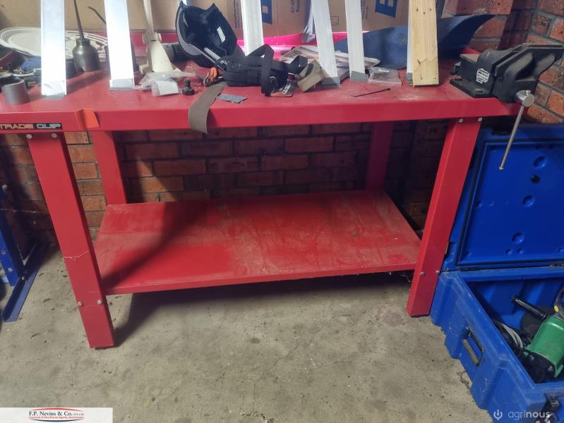 Lot 36 Steel Work Bench With Vice AuctionsPlus