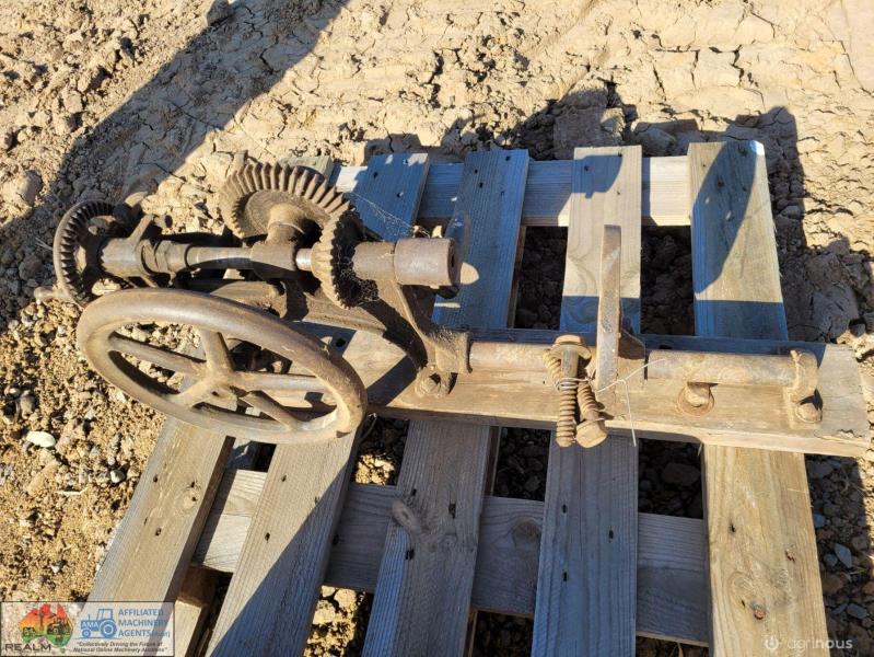 Lot 84 Antique Hand Operated Drill Press & Original Drill Bits