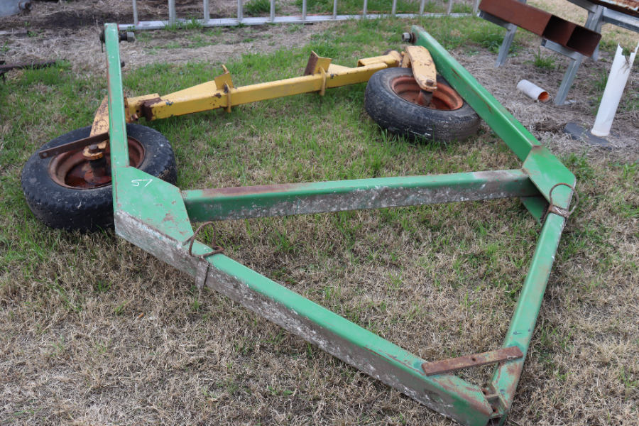 Lot 57 - Castor wheels & Air seeder pull | AuctionsPlus