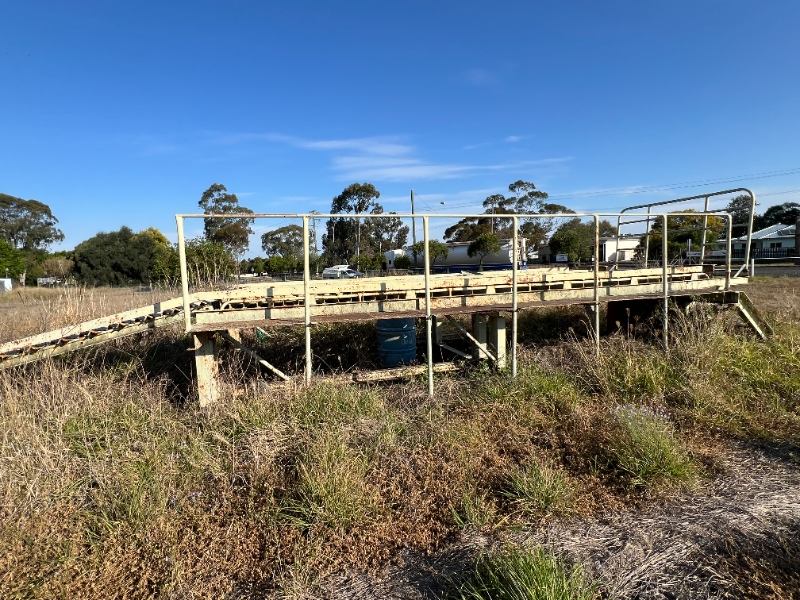 Lot 84 - Elevated Heavy Steel Inspection Platform with Ramps ...