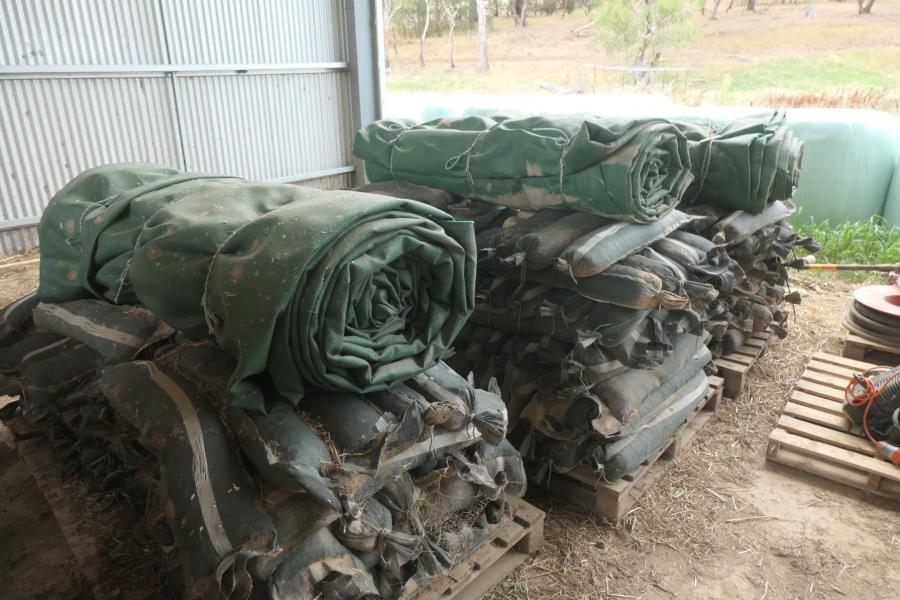 Lot 64 - Silage stack mesh & gravel bags | AuctionsPlus