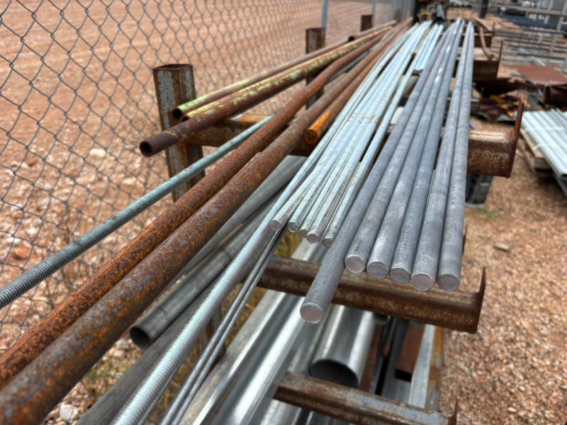 Lot - 189 - Pallet Of Steel & Threaded Rod ( Stainless Angle ...