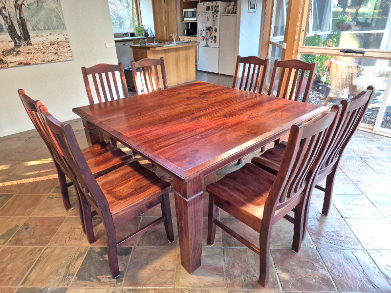 Lot 251 - 8 Seater Square Dining Table, 1500mm | AuctionsPlus