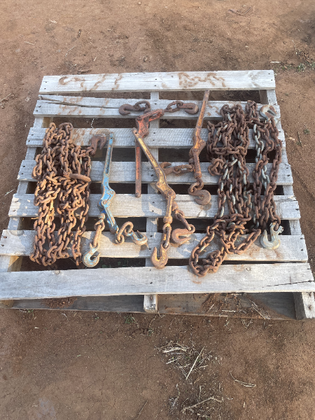 33 - 2X6m HT Chains and 4xDogs | AuctionsPlus