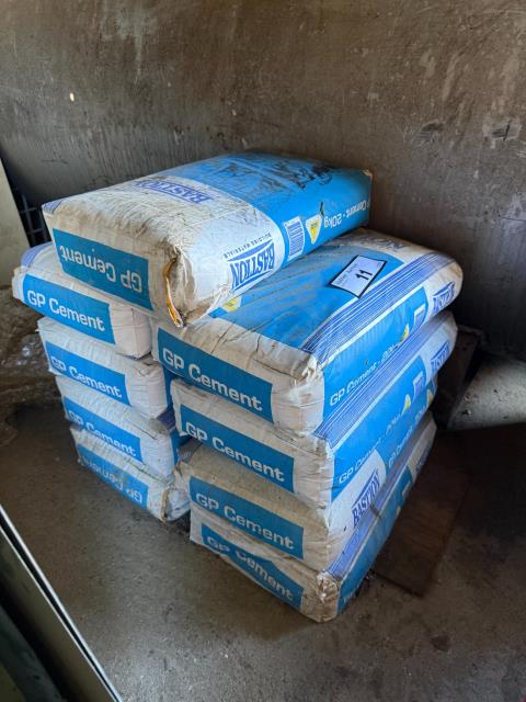011 · Cement, 9 x 20kg bags (Used)