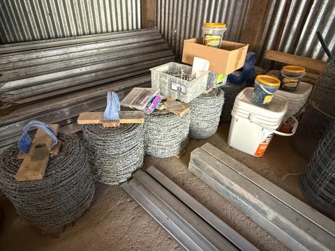 022 · Barb Wire, Mesh, Post Clips (Used)