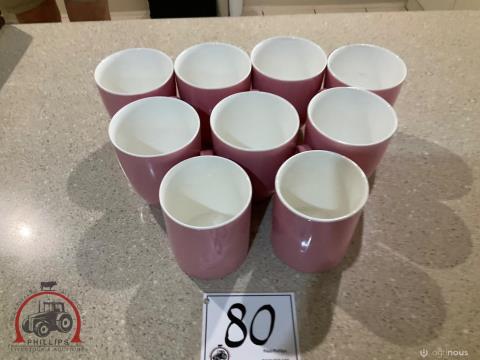 080 · 9 Pink Mugs
