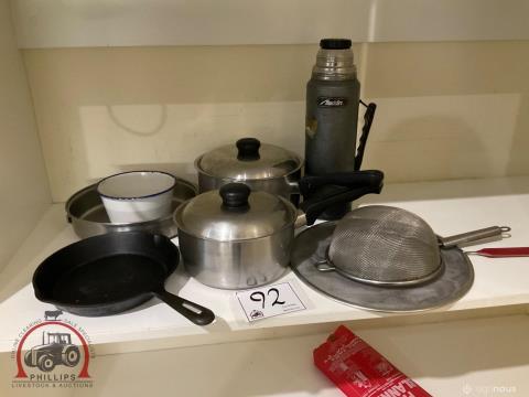 092 · Assorted Saucepans Etc