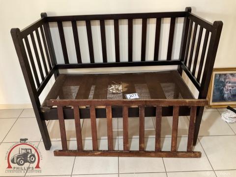 103 · Antique Wooden Cot
