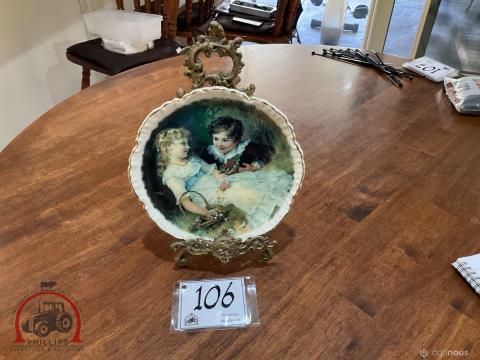 106 · Pears Plate & Brass Stand