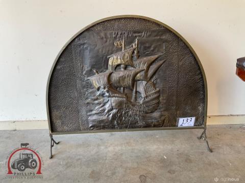 133 · Brass Fire Guard, Sail Ships