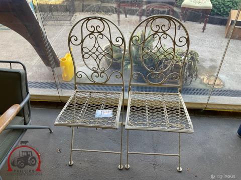 159 · 2 x Steel Outdoor Chairs