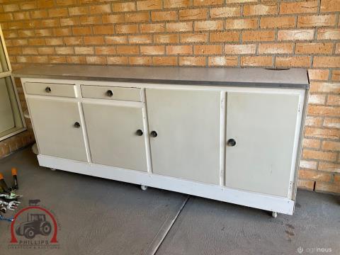 168 · Retro Kitchen Cabinet On Casters
