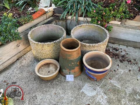 178 · 5 x Garden Pots