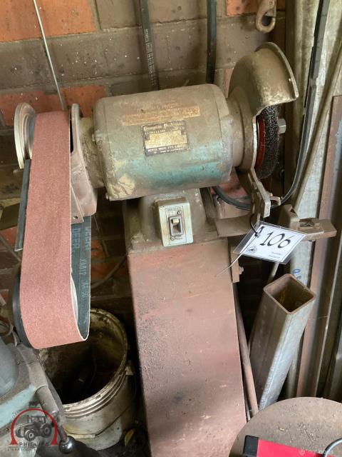 106 · Double Ended Bench Grinder/Wire Brush/Linisher (Used)