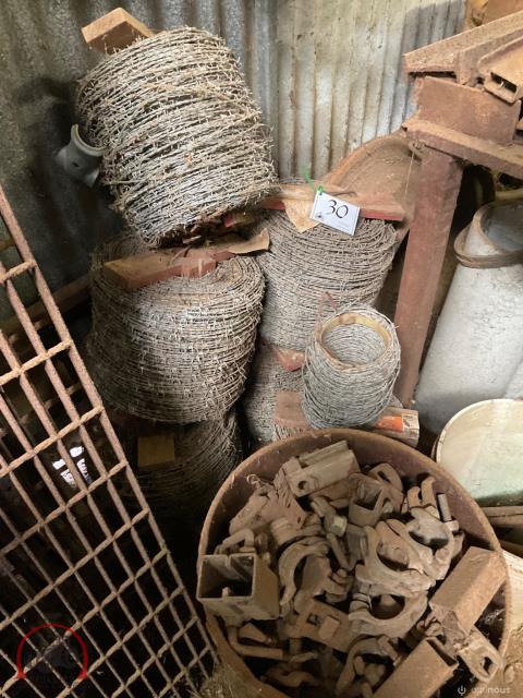 030 · 5 Full Rolls Of Waratah Barb Wire (New)