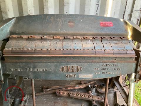 166 · John Heine Adjustable Folding Machine (Used)