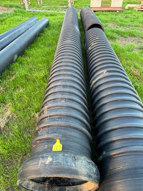 Lot 122 · 1 x 6mx450mm black ribbed poly pipe
