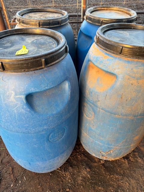Lot 125 · 4 x Blue Screw Lid Drums